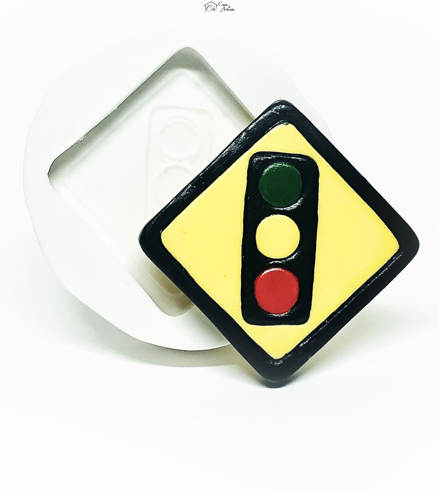 Molde de silicone - Placa Sinalização - Semaforo - Grande - P442