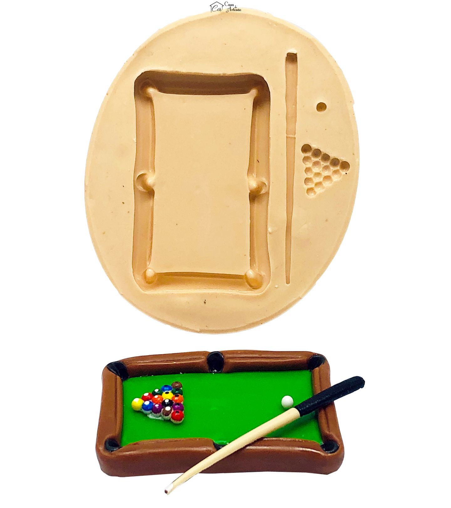Molde de silicone - Bilhar e Sinuca - Mesa - Grande - P796