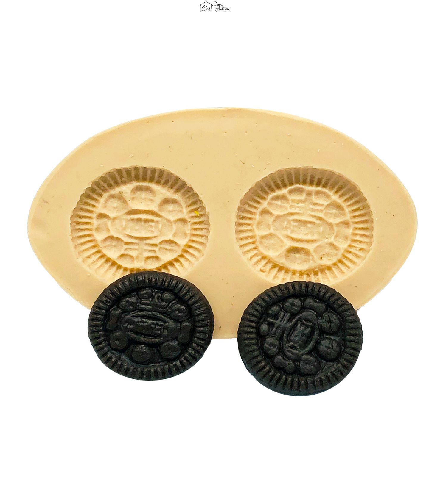 Molde de silicone - Bolacha Oreo - Pequena - P814