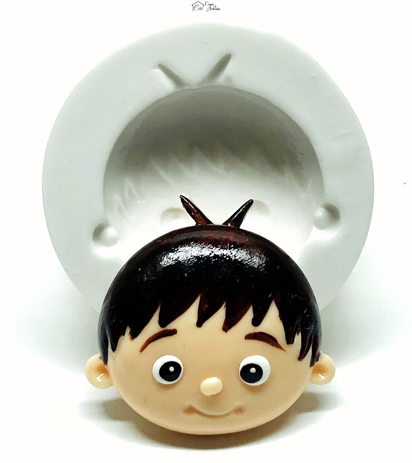 Molde de silicone - Baby Tv - Rosto Charlie - Medio - P1027