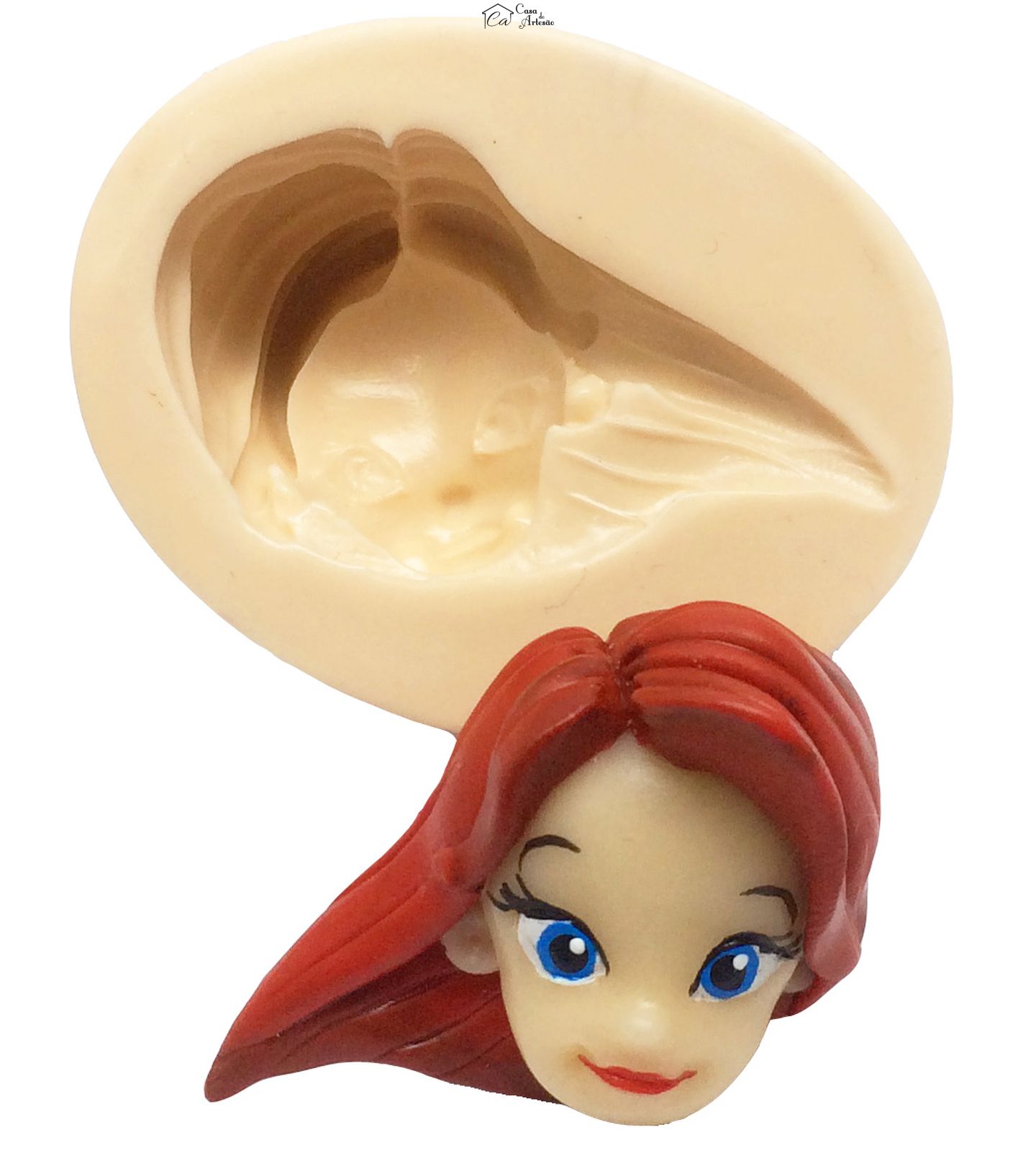 Molde de silicone - A Pequena Sereia - Rosto Ariel - P177