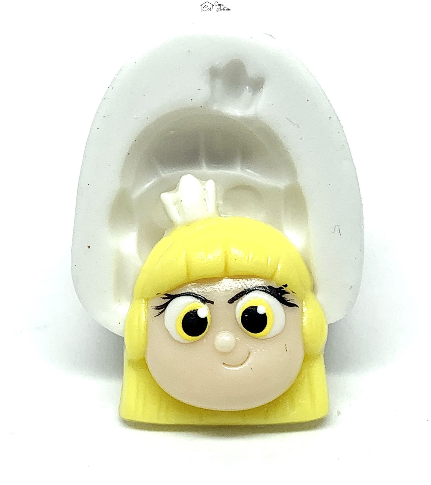 Molde de silicone - Vera e o Reino do Arco Iris - Rosto Grizelda - Pequeno - P1195