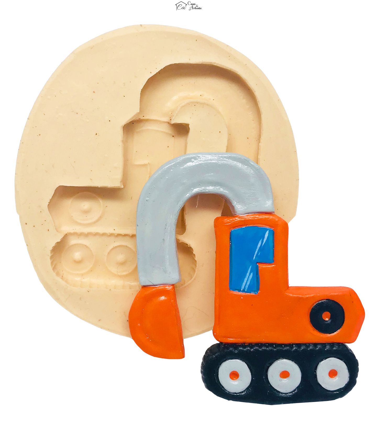 Molde de silicone - Meios de Transporte - Retroescavadeira - Grande - P472