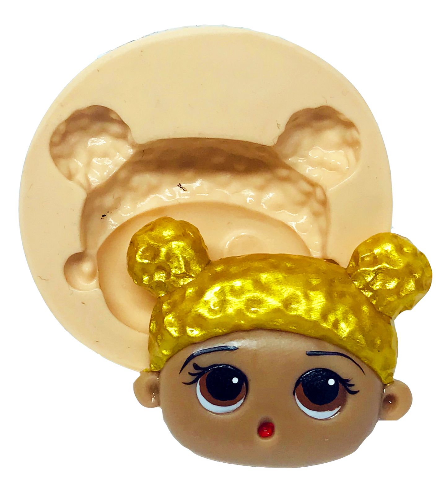 Molde de silicone - Boneca Lol - Rosto Queen Bee - Grande - P637
