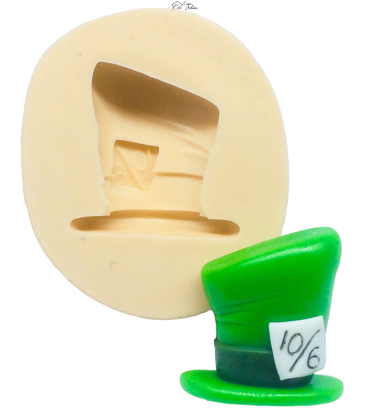 Molde de silicone - Alice no País das Maravilhas - Chapeu Pequeno - P270