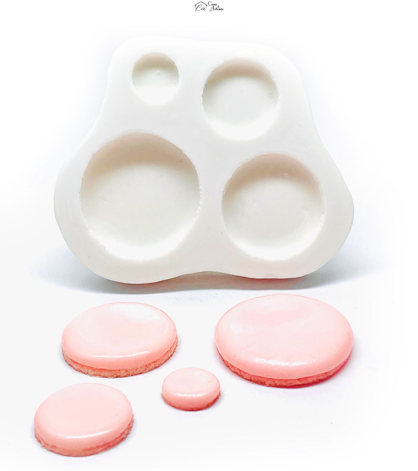 Molde de silicone - Doce - Macaron - 04 Tamanhos - P1218