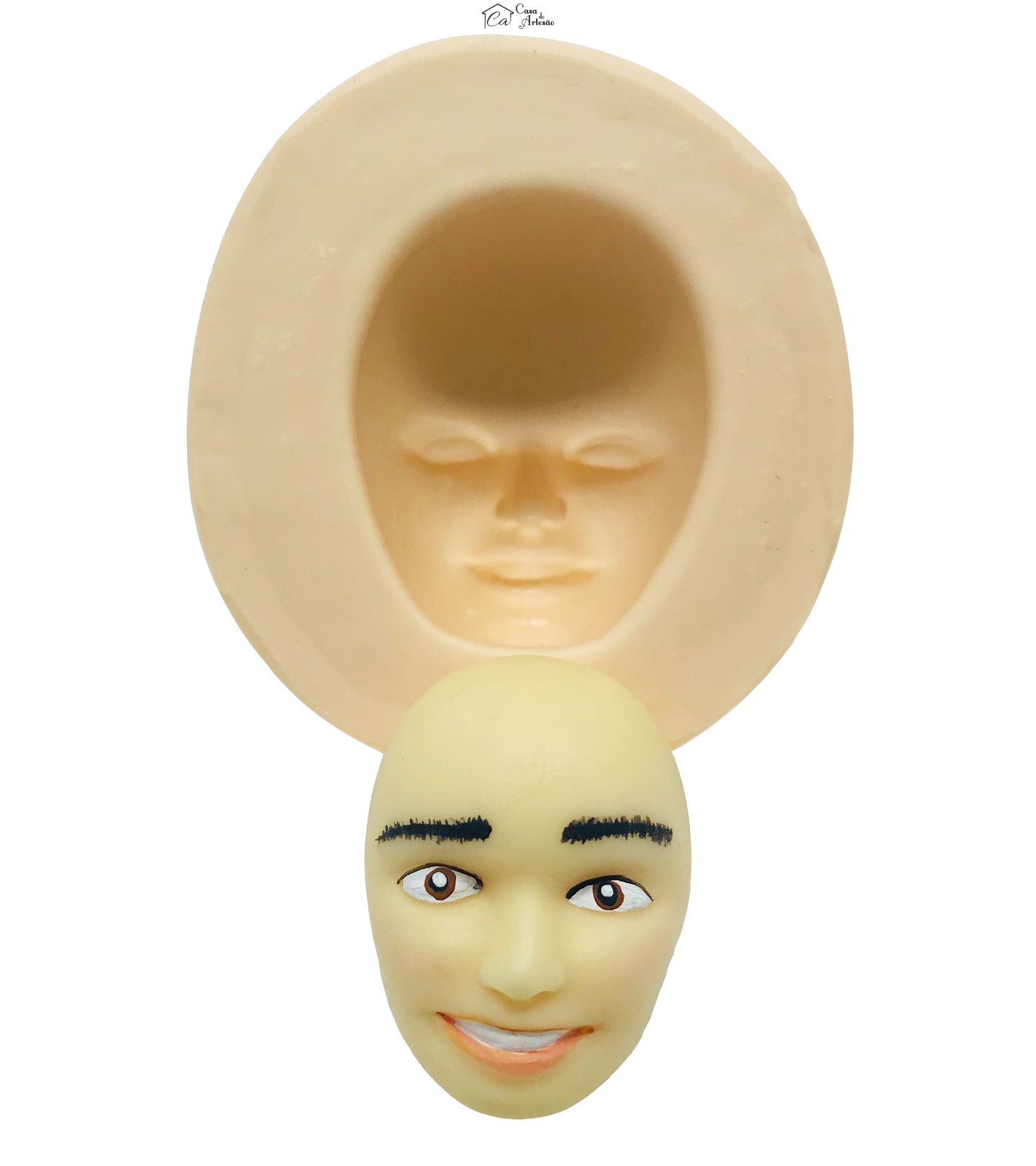 Molde de silicone - Rosto Humanizado Masculino - Mod. 02
