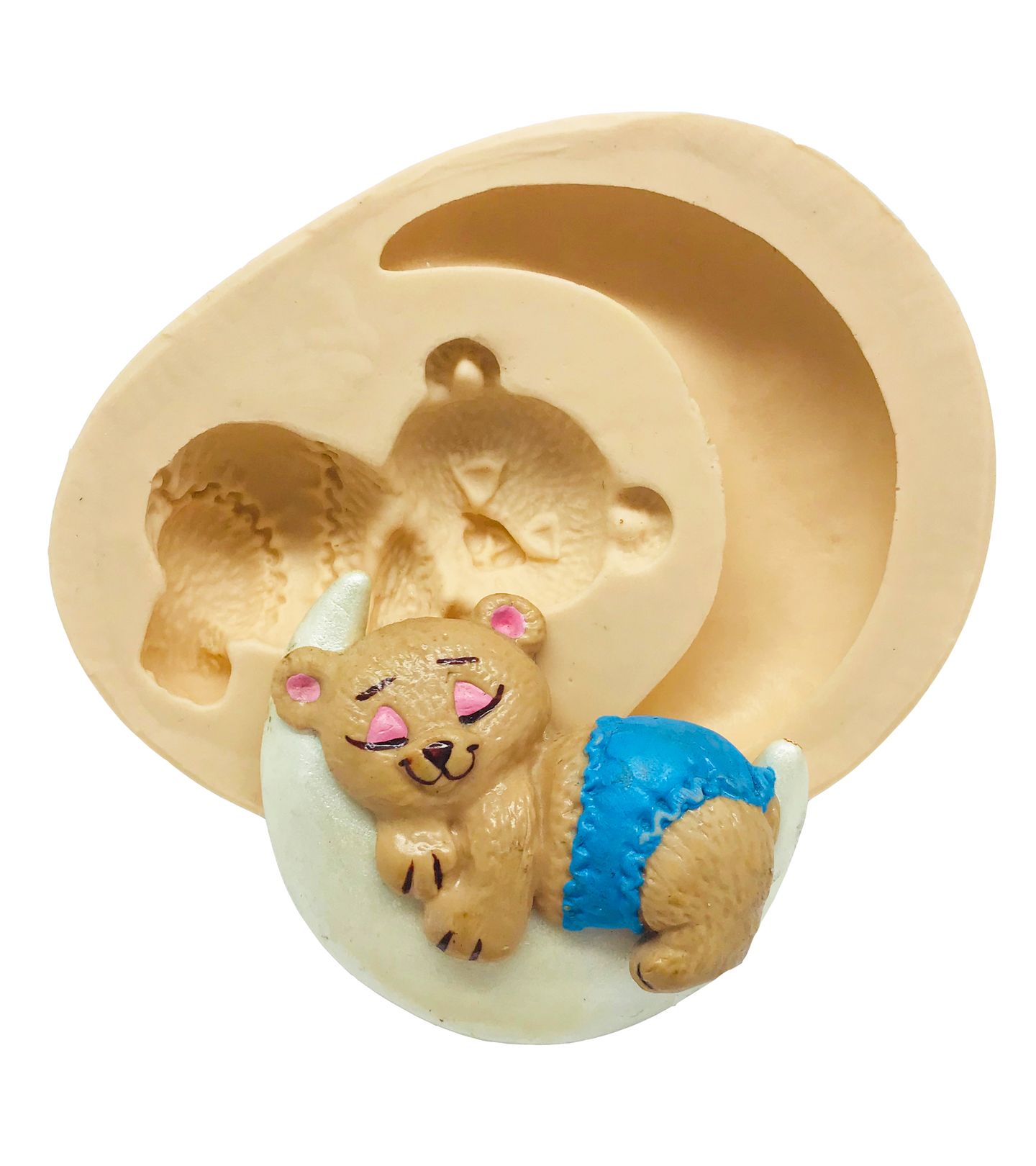 Molde de silicone - Urso Sentado Na Lua