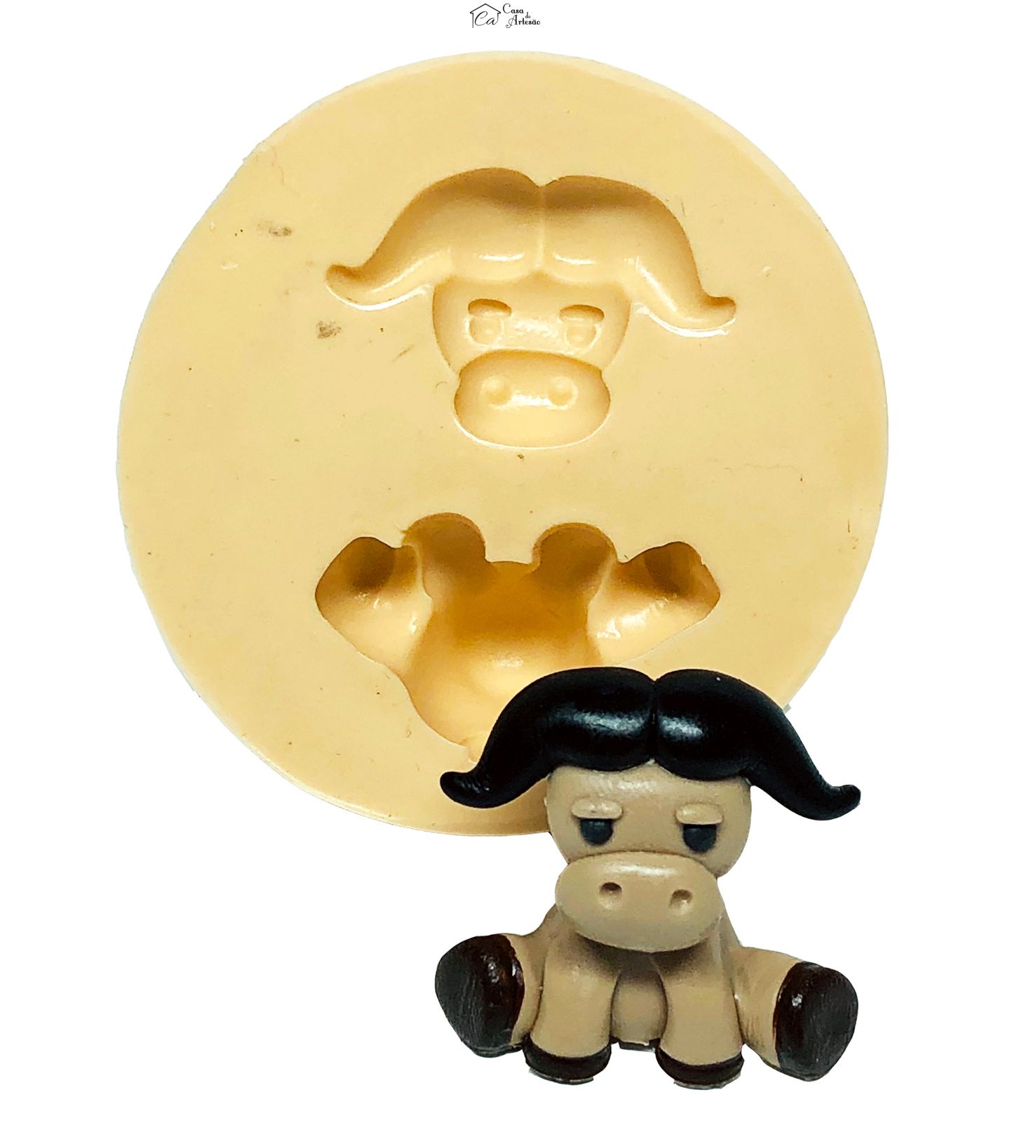 Molde de silicone - Bufalo - Corpo Tridimensional - Pequeno - P656