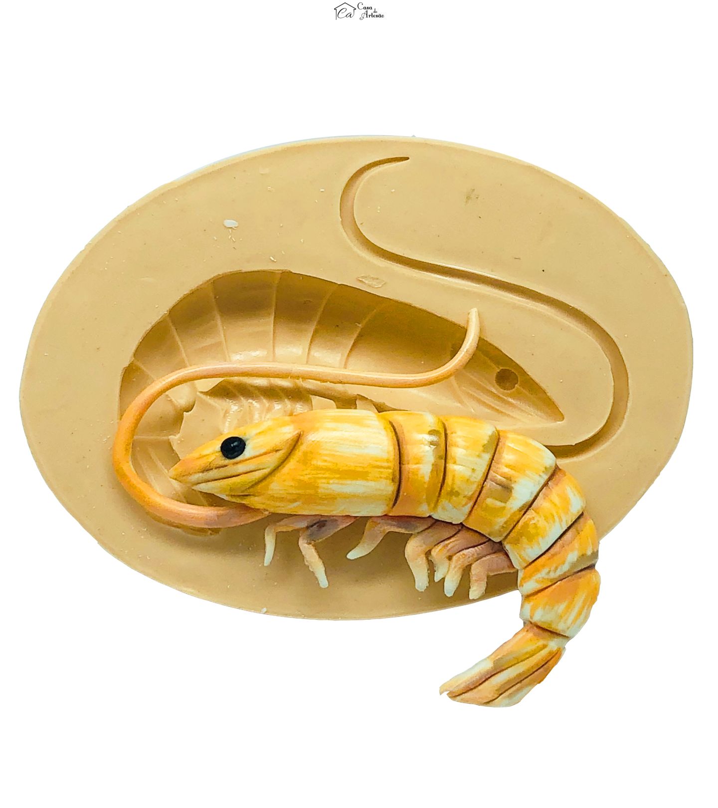 Molde de silicone - Mar - Camarao - Grande - P787