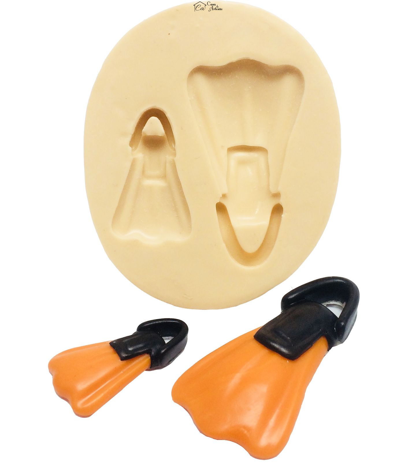 Molde de silicone - Mergulho - Pe de Pato - 02 Tamanhos - P302