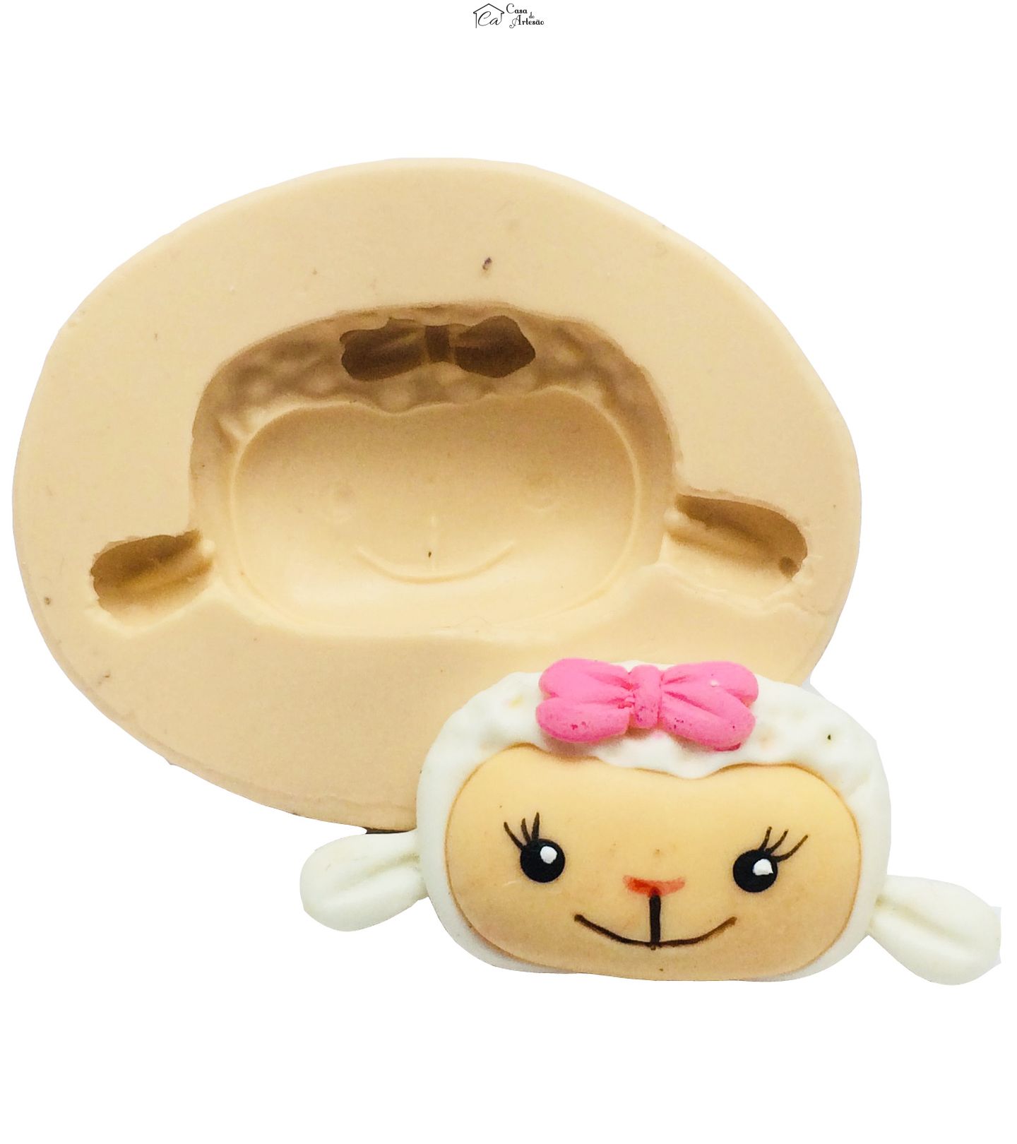 Molde de silicone - Doutora Brinquedos - Rosto Lambie Pequeno