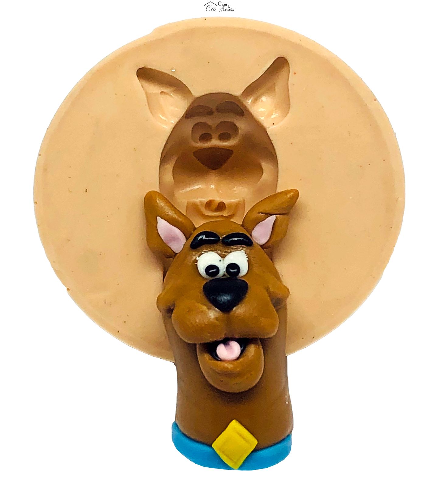 Molde de silicone - Rosto Scooby Doo - Pequeno - P761