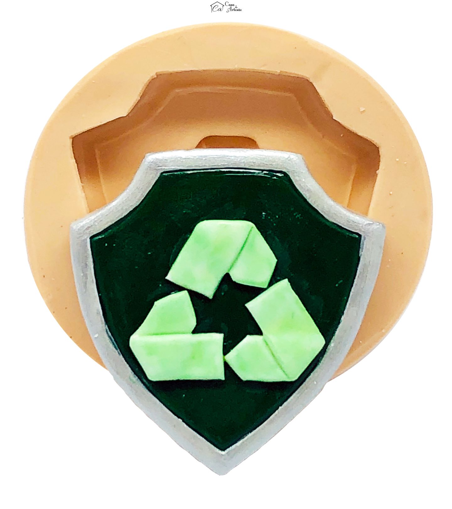 Molde de silicone - Patrulha Canina - Rocky - Escudo Grande - P788