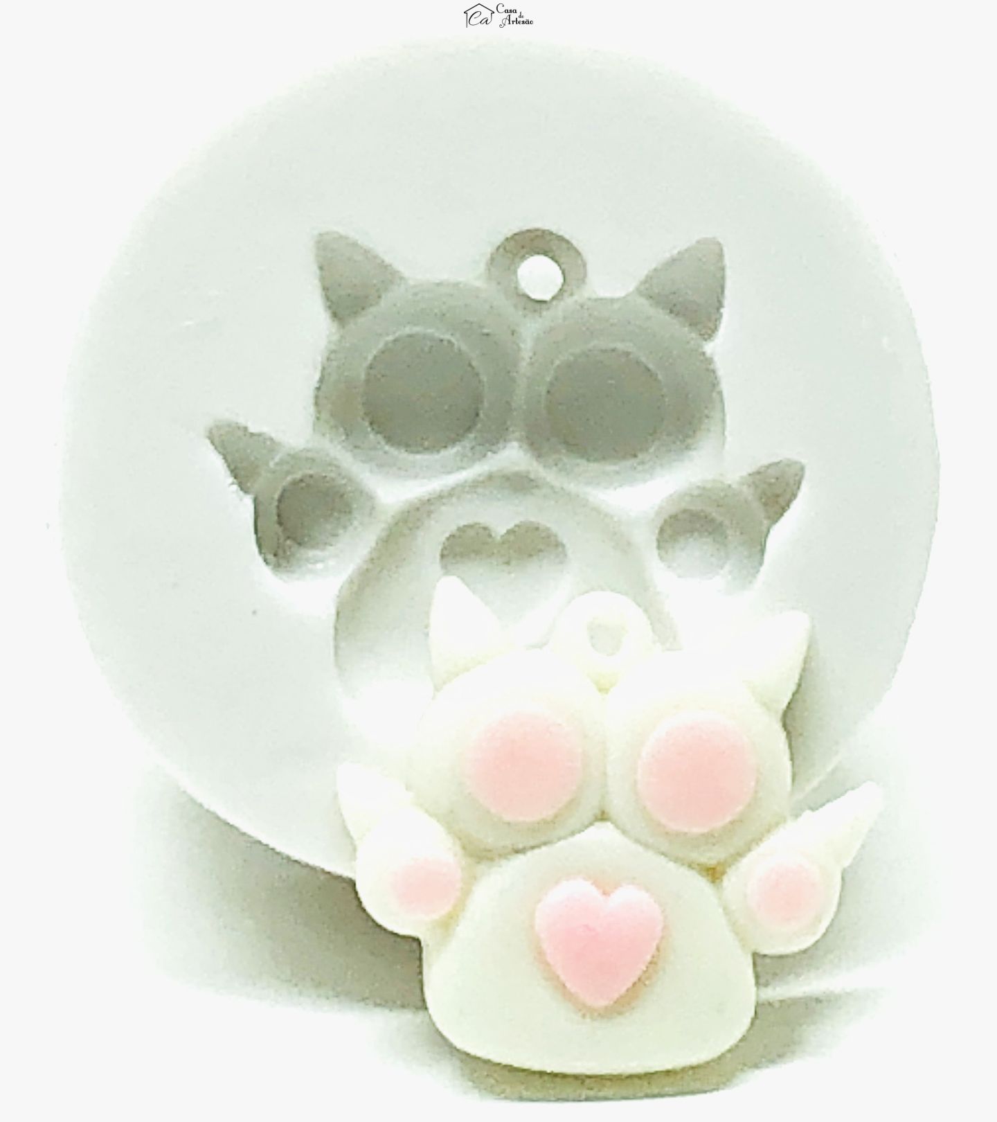 Molde de silicone - Pingente - Pata Gato - Media - P1045