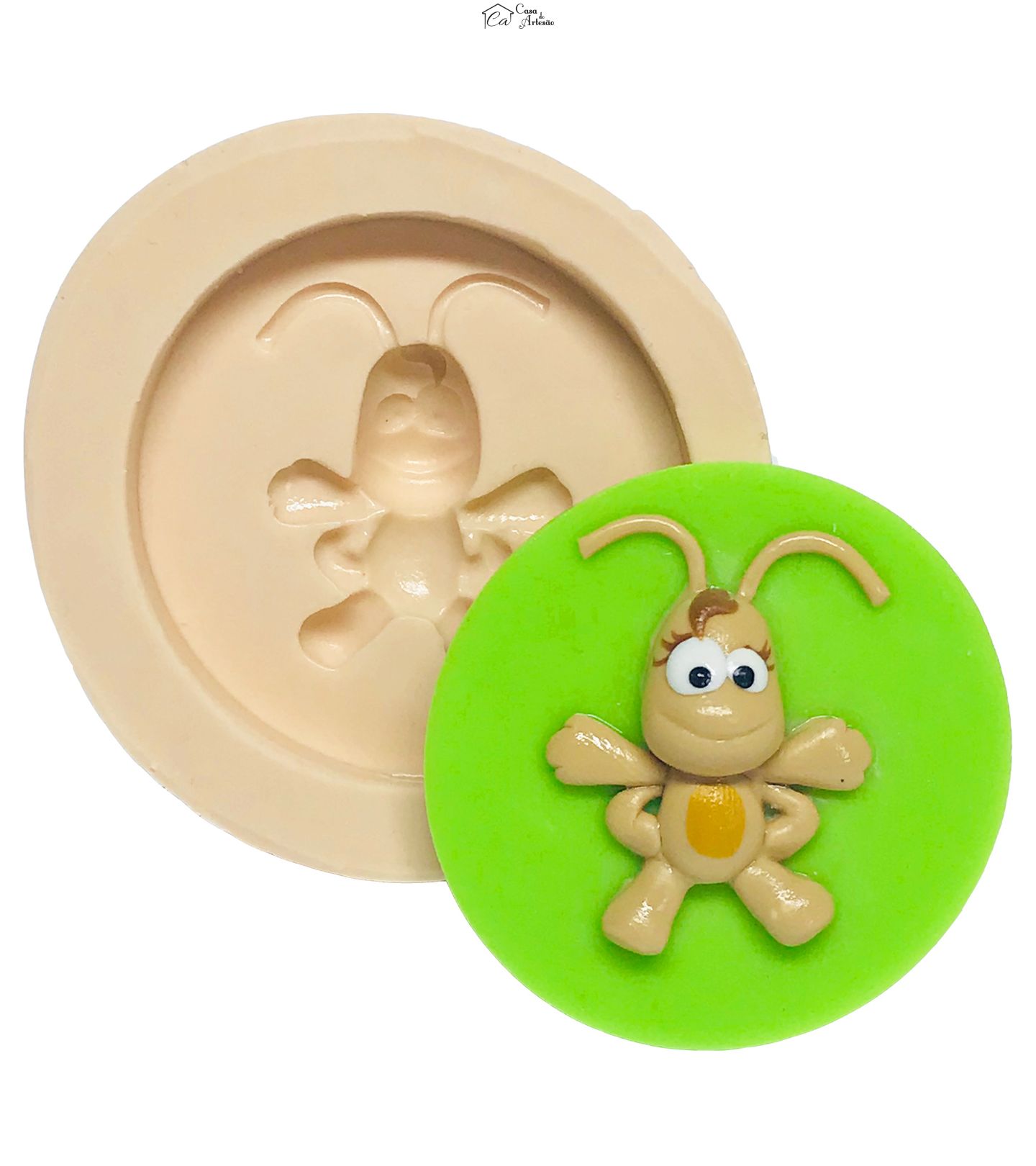 Molde de silicone - Galinha Pintadinha com Base - Baratinha - Media - P521