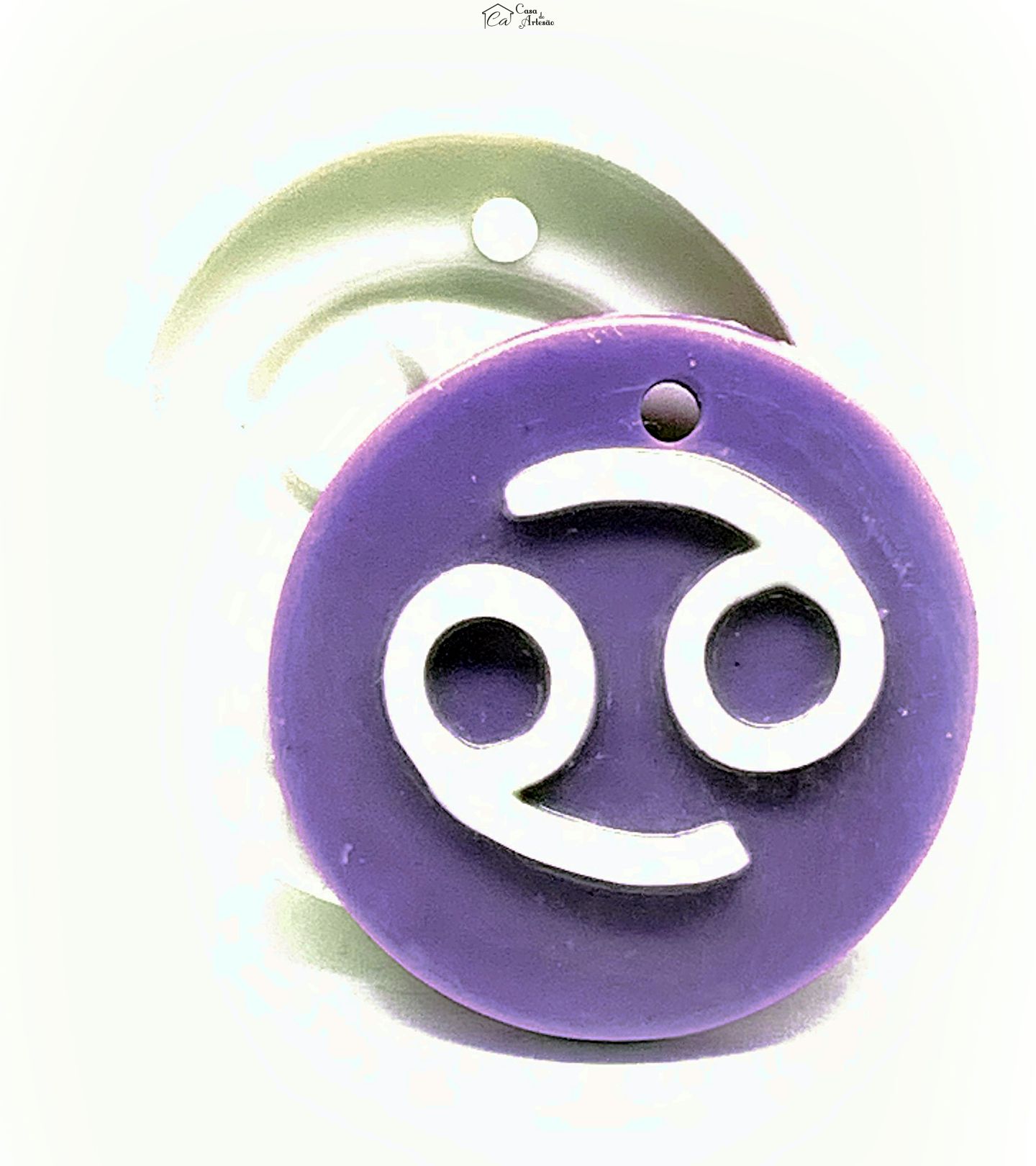 Molde de silicone - Horoscopo - Pingente - Cancer - Grande - P1144