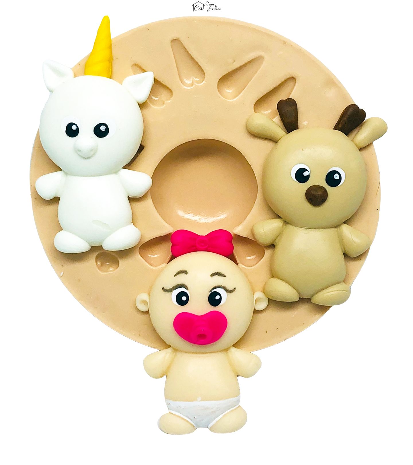 Molde de silicone - Bichinho Fofinho Universal - Mod.01 - Grande - P799