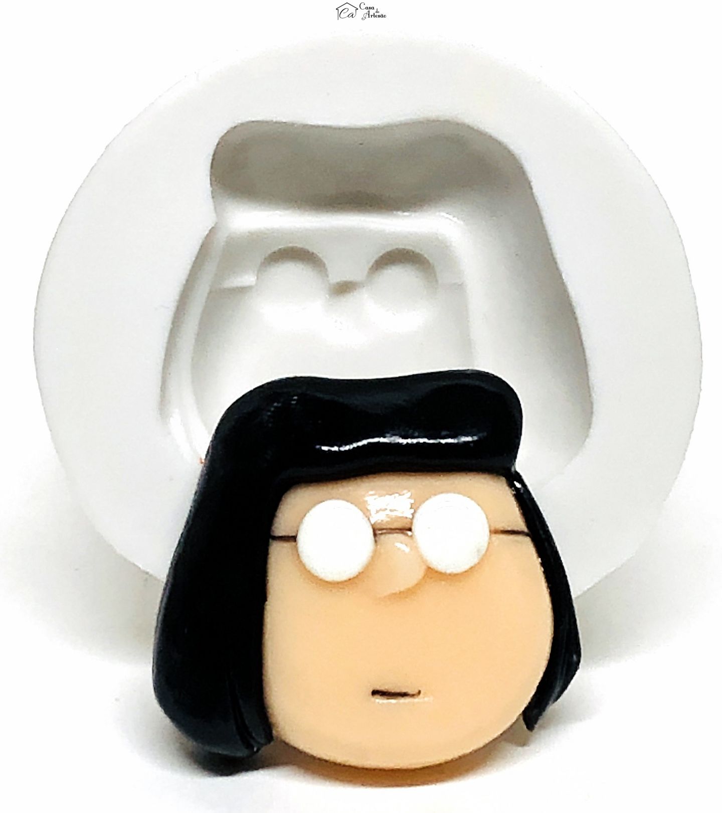 Molde de silicone - Turma do Snoopy - Rosto Marcie - Grande - P1080