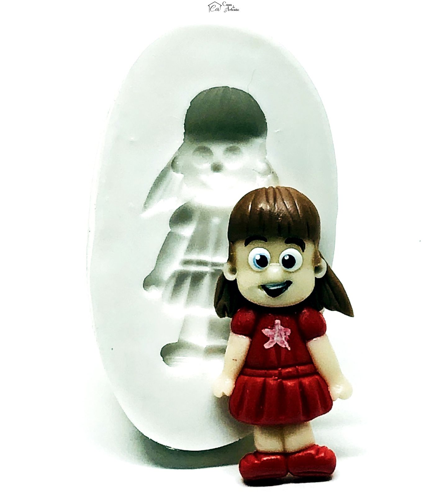 Molde de silicone - Os Aventureiros - Aventureira Vermelha - Pequena - P1017