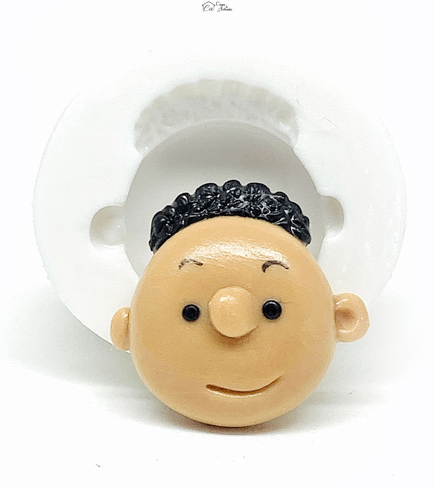 Molde de silicone - Turma do Snoopy - Rosto Franklin - Medio - P1132