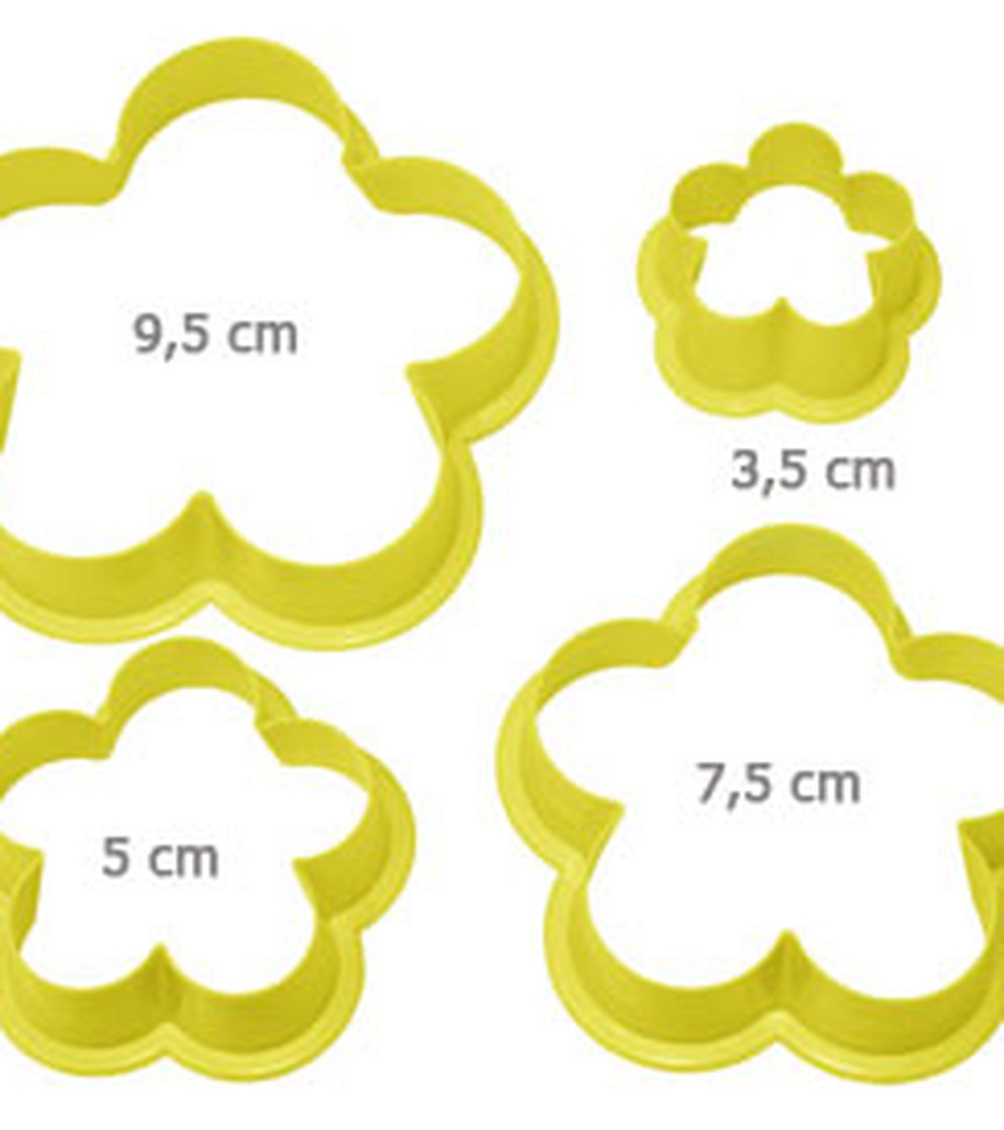 Cortador Blue Star - Flor - 04 pç - (4,6,8,10 cm) - Cod.8201
