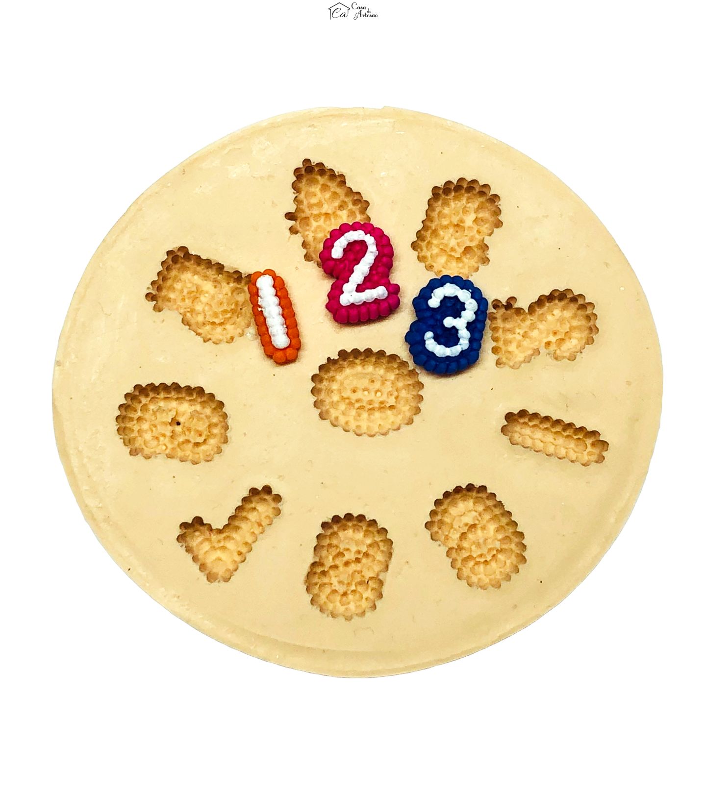 Molde de silicone - Numeros Texturizados - P706