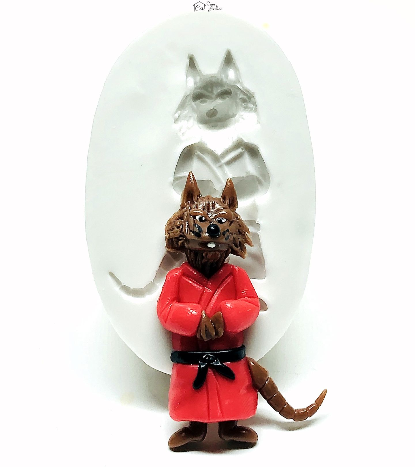 Molde de silicone - Tartarugas Ninjas - Mestre Splinter - Medio - P1019