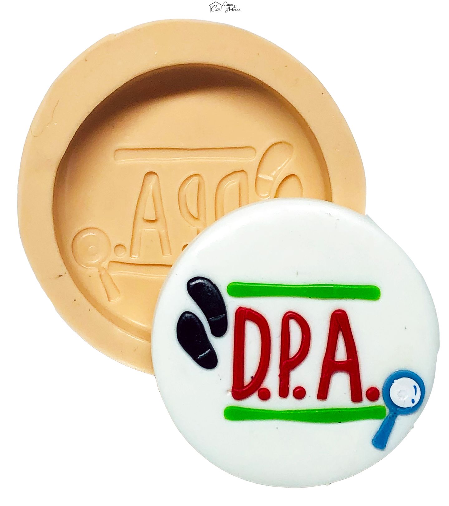 Molde de silicone - Detetive do Predio Azul - Logo - Grande - P669