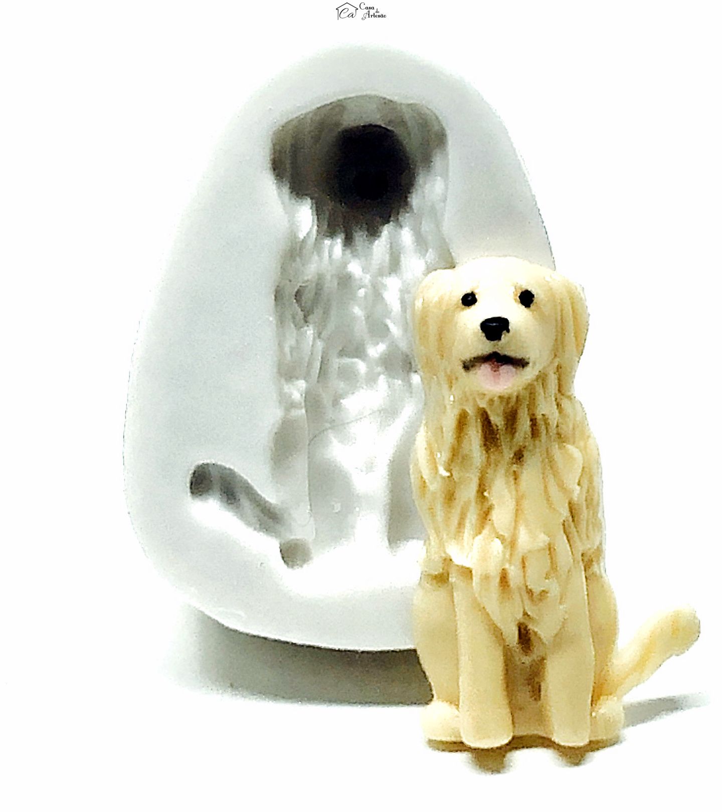Molde de silicone - Cachorro - Golden Retriever - Pequeno - P1046