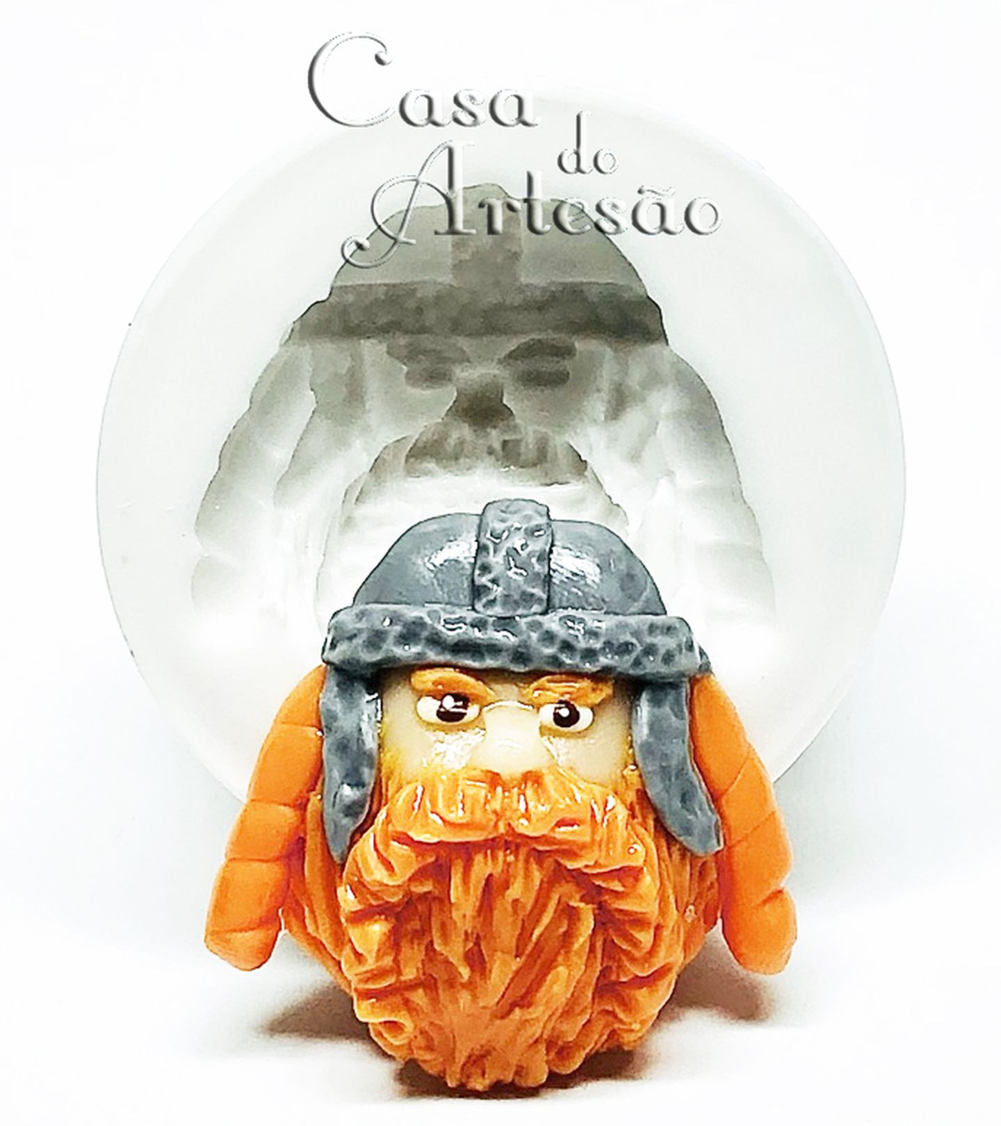 Molde de silicone - Senhor do Aneis - Rosto Gimli - Medio - P918