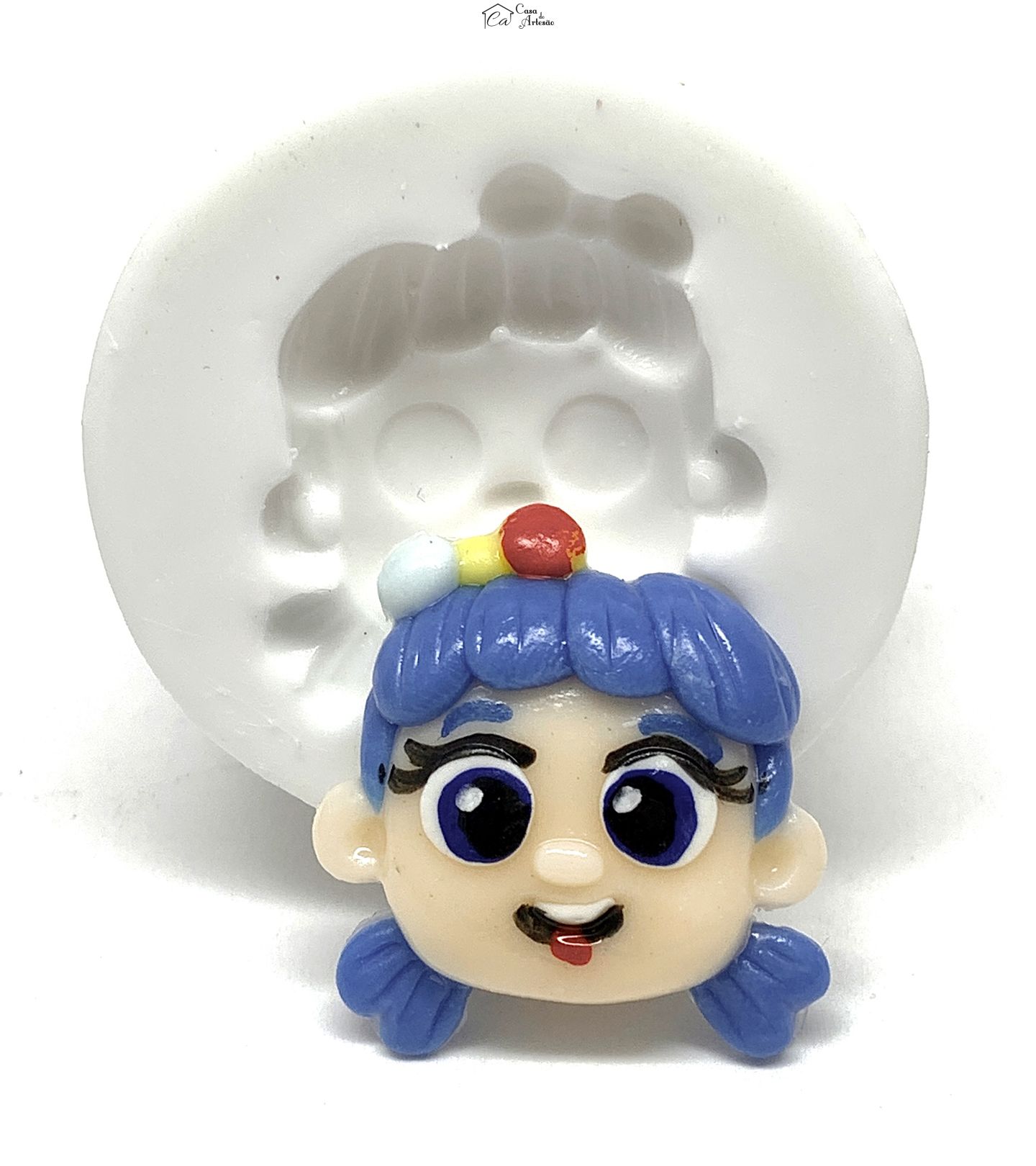 Molde de silicone - Vera e o Reino do Arco Iris - Rosto Vera - Pequeno - P1199