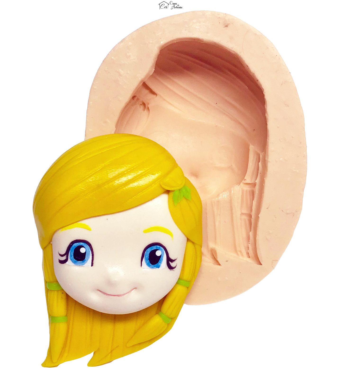 Molde de silicone - Moranguinho - Rosto Gotinha de Limão - Grande - P518