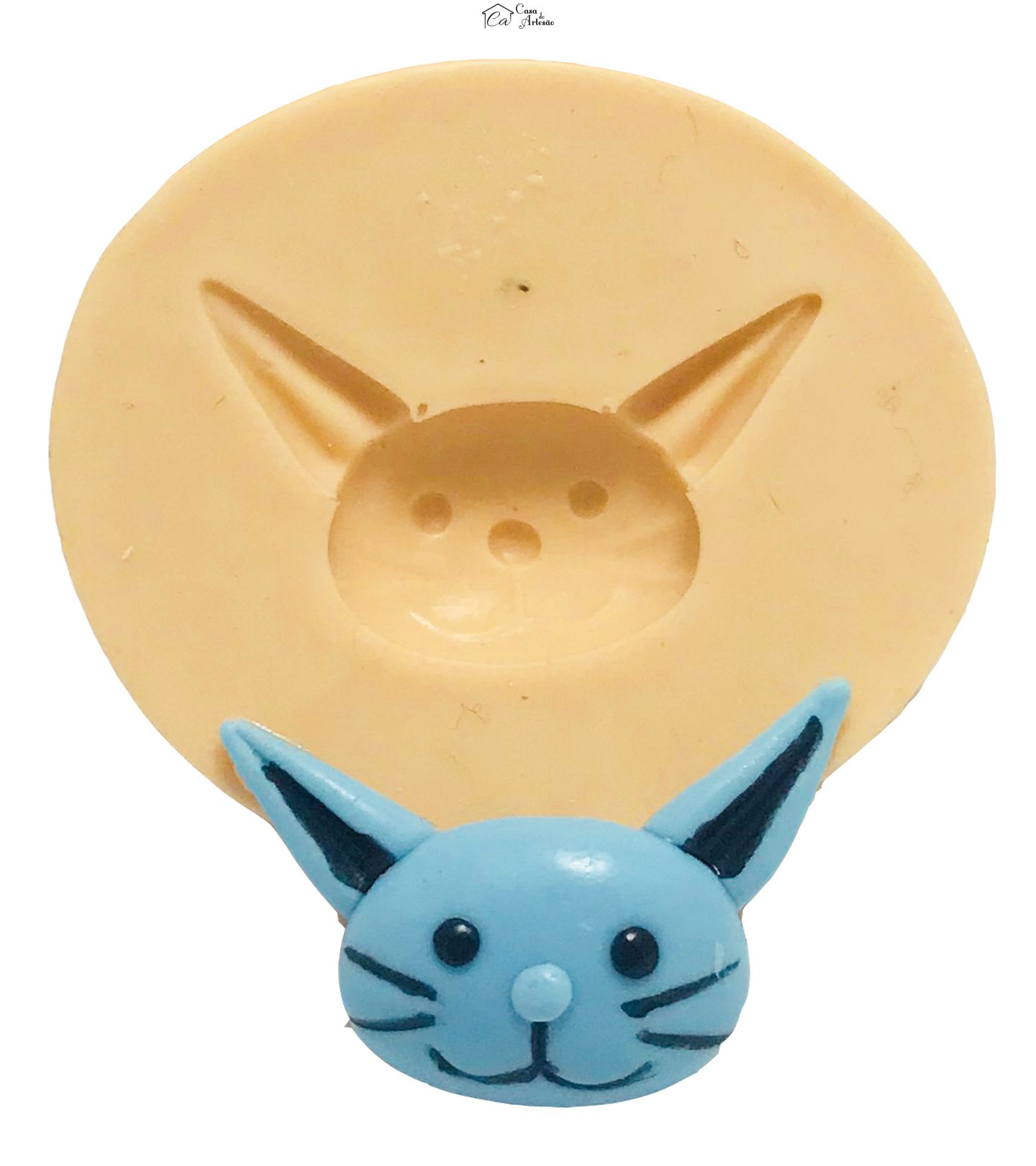 Molde de silicone - Bob Construtor - Rosto Pituca - Pequeno - P438