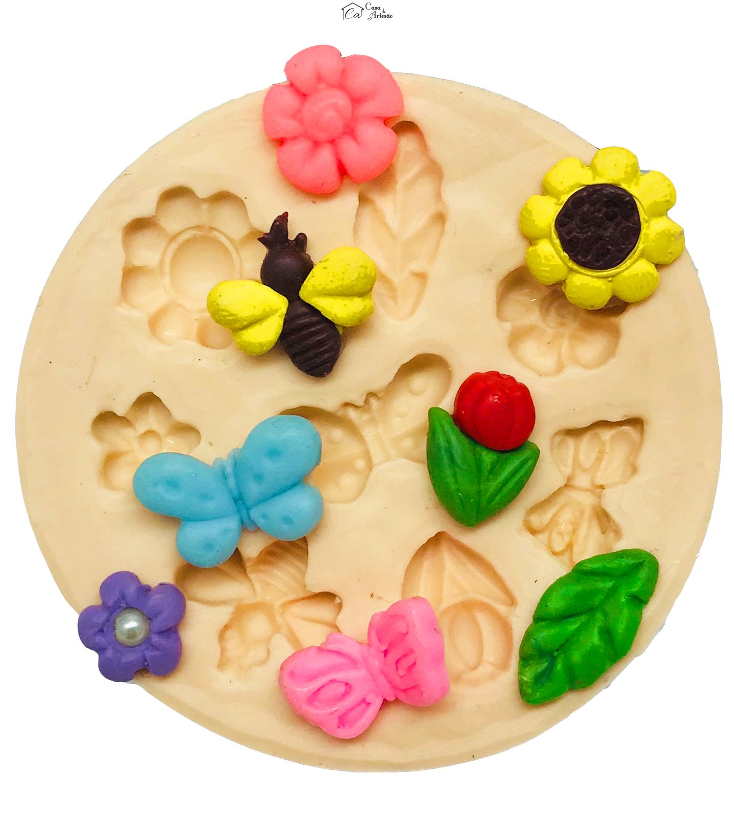 Molde de silicone - Flores - Mini