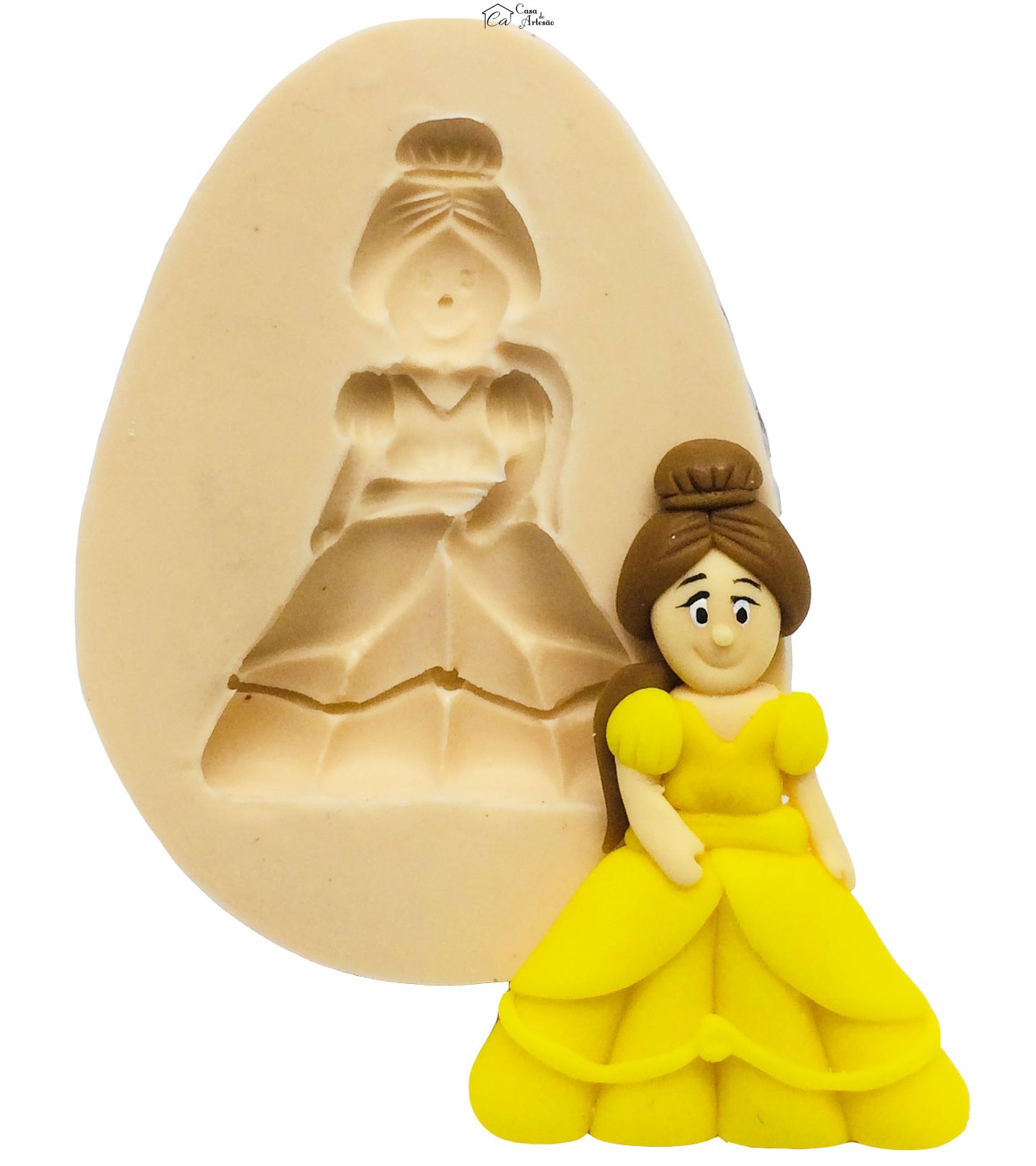 Molde de silicone - A Bela e A Fera - Bela Media - P185