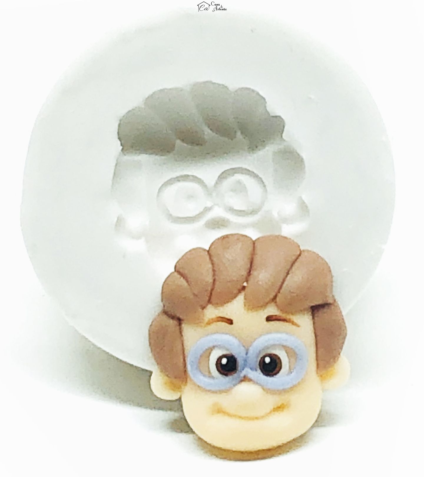 Molde de silicone - Cleo e Cuquim - Rosto Tete - Pequeno - P1001