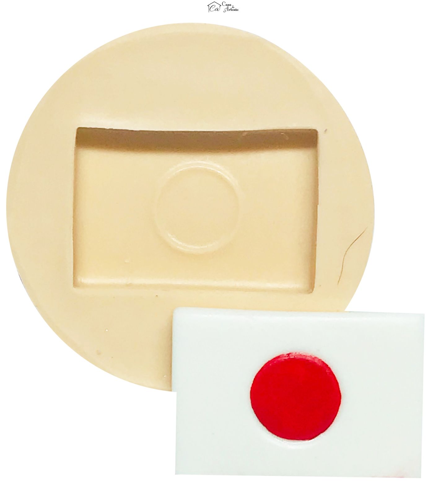 Molde de silicone - Japao - Bandeira - Pequena - P563