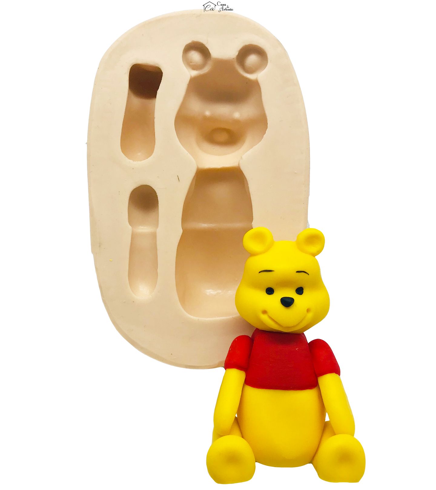 Molde de silicone - Turma do Urso Pooh - Pooh Sentado