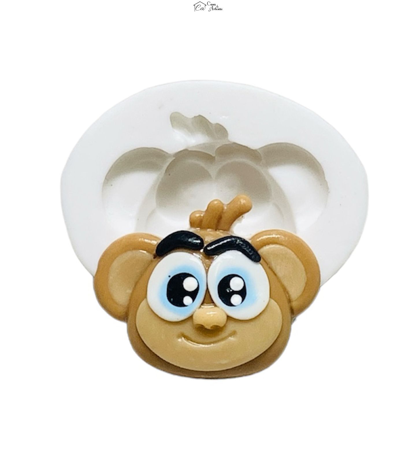 Molde de silicone - Jose Comilao - Rosto Macaquinho Kim - Pequeno - P1238