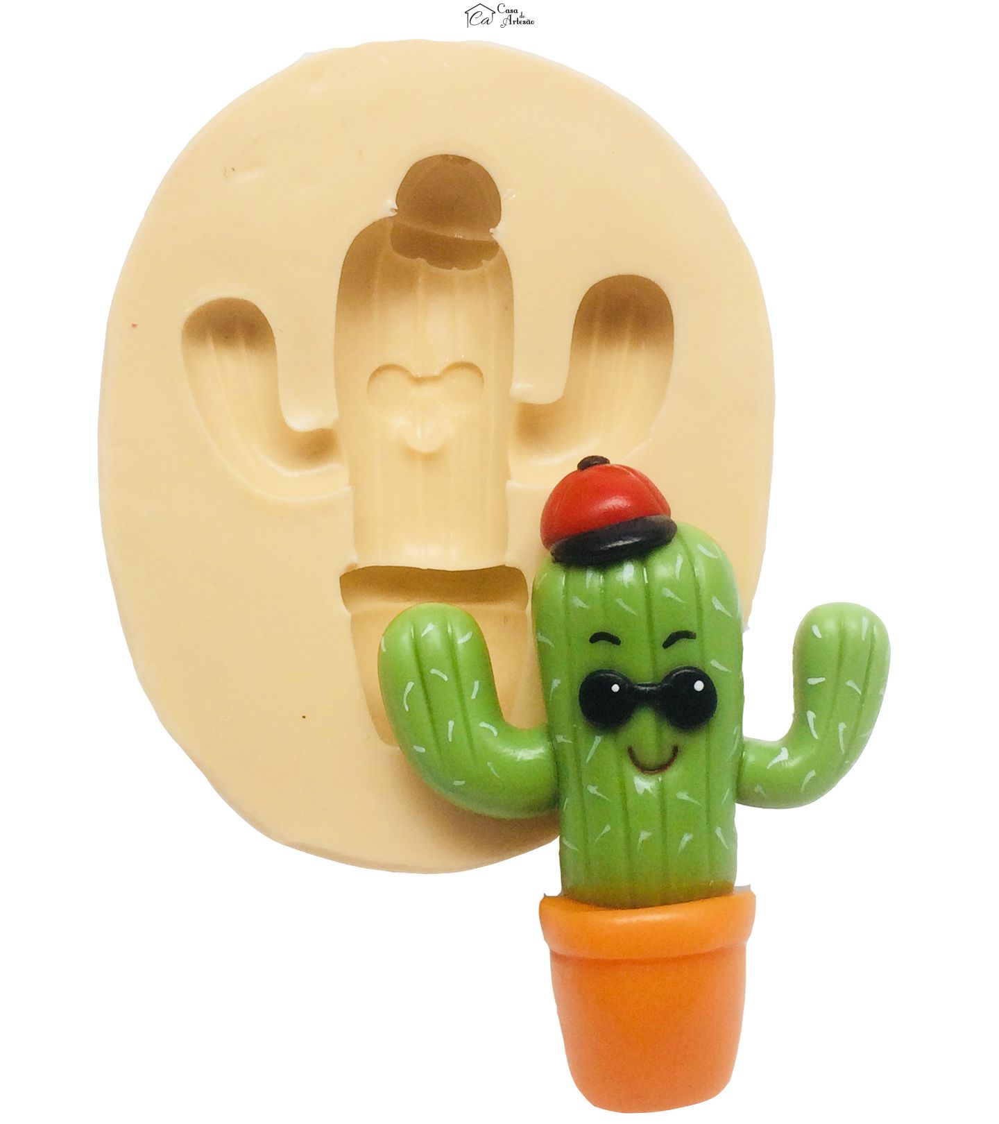 Molde de silicone - Jardim Encantado - Cactus 03 - Grande - P371