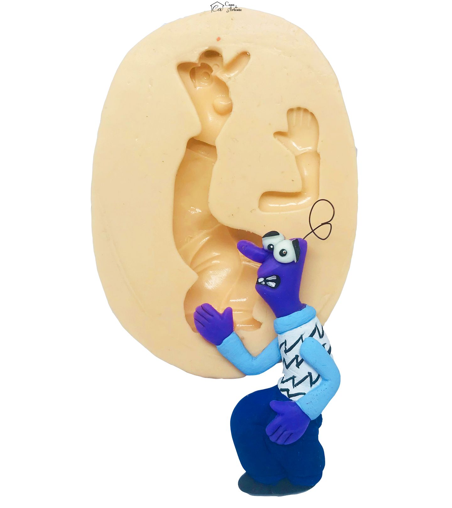 Molde de silicone - Divertida Mente - Medo 1