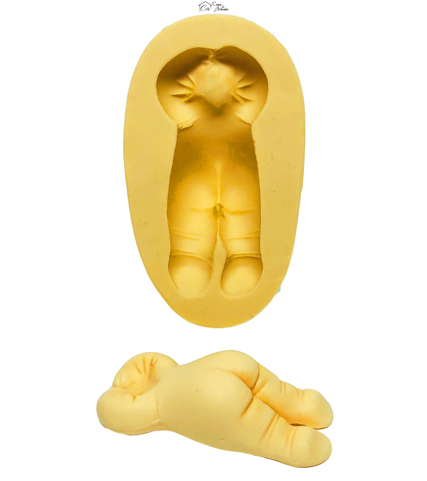 Molde de silicone - Corpo Menina Deitada Bruço Grande