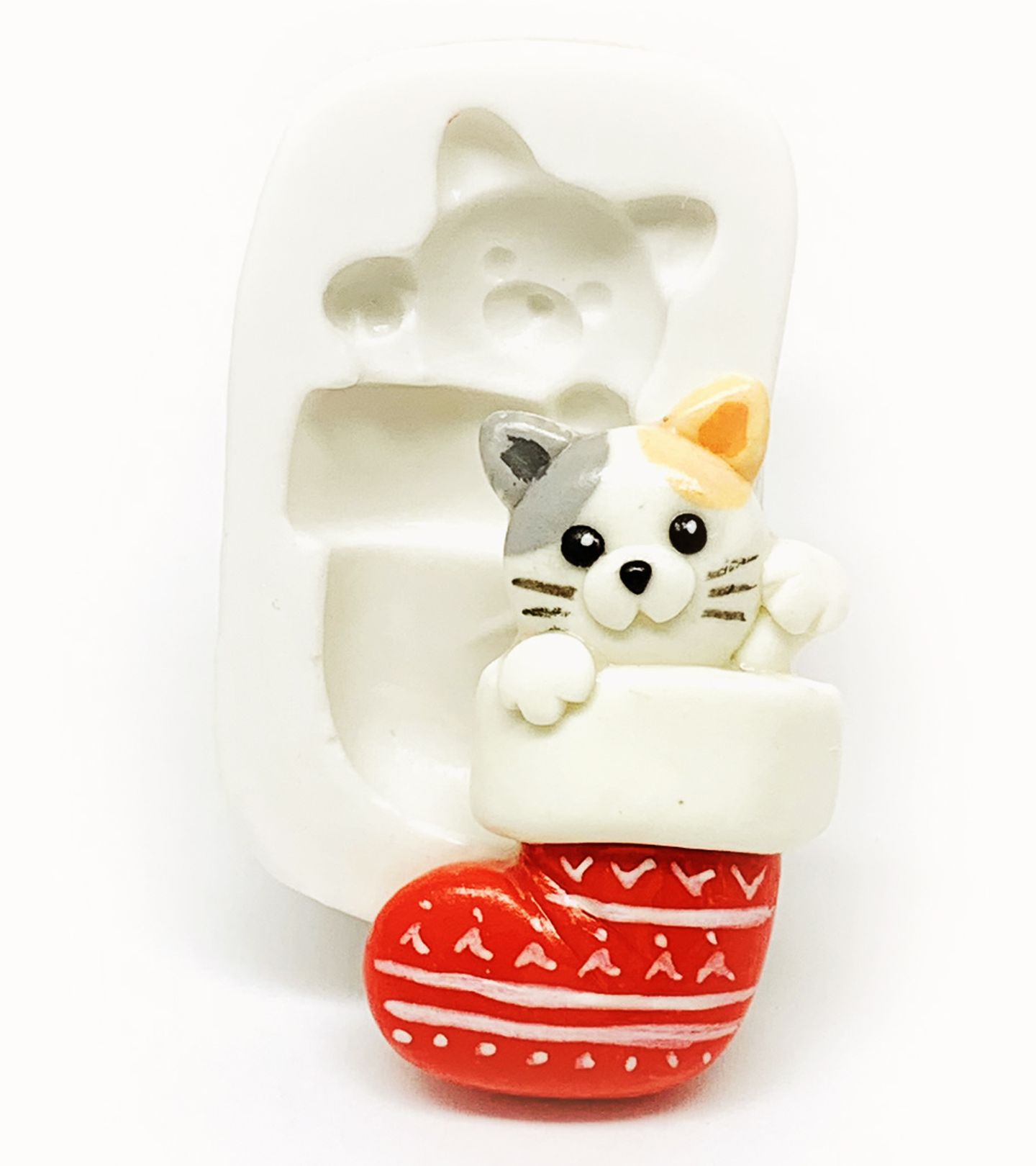 Natal - Gato na Meia - Pequeno - P1172