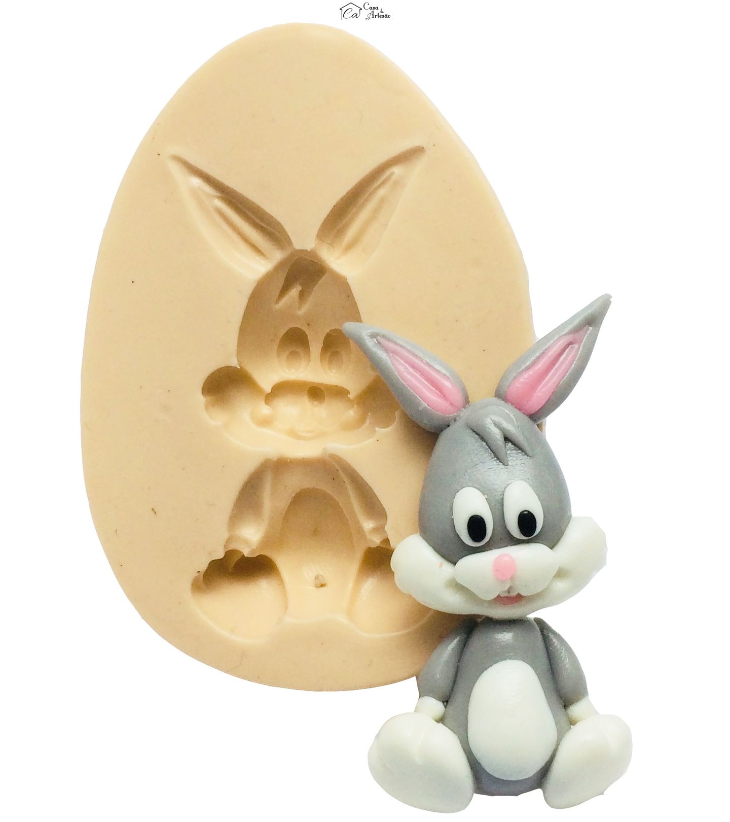 Molde de silicone - Looney Tunes - Pernalonga Baby - Medio - P168