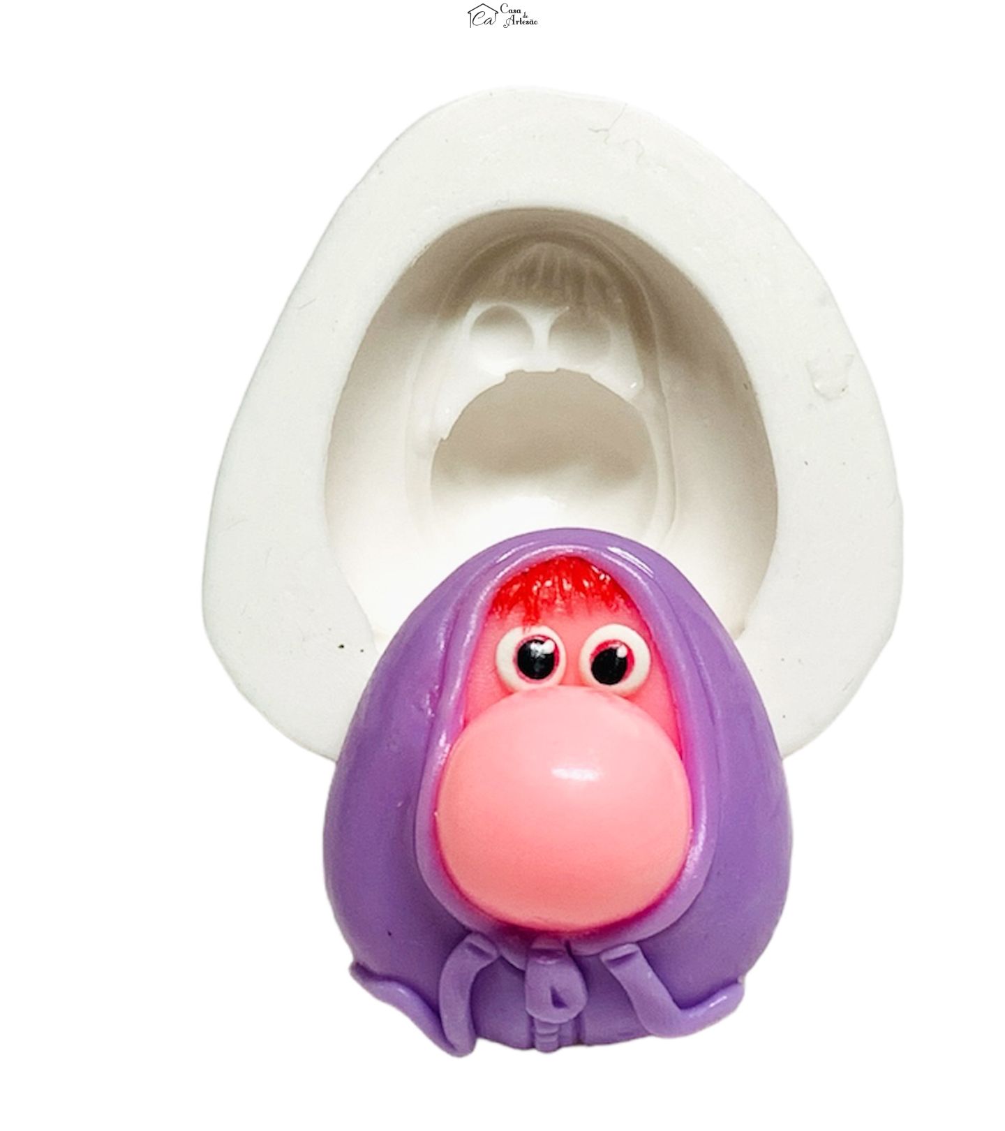 Molde de silicone - Divertida Mente - Rosto Vergonha Media - P1246