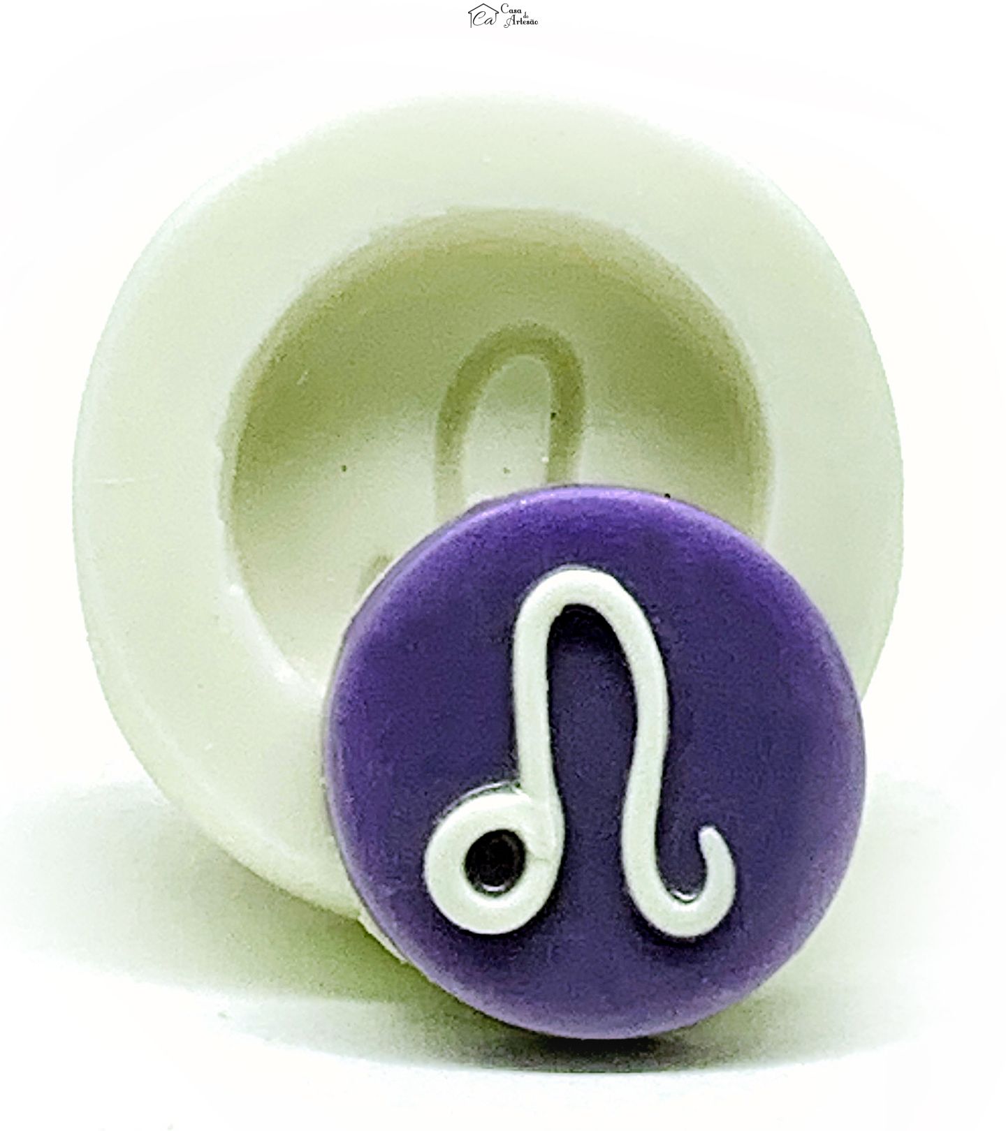 Molde de silicone - Horoscopo - Simbolo - Leao - Pequeno - P1138