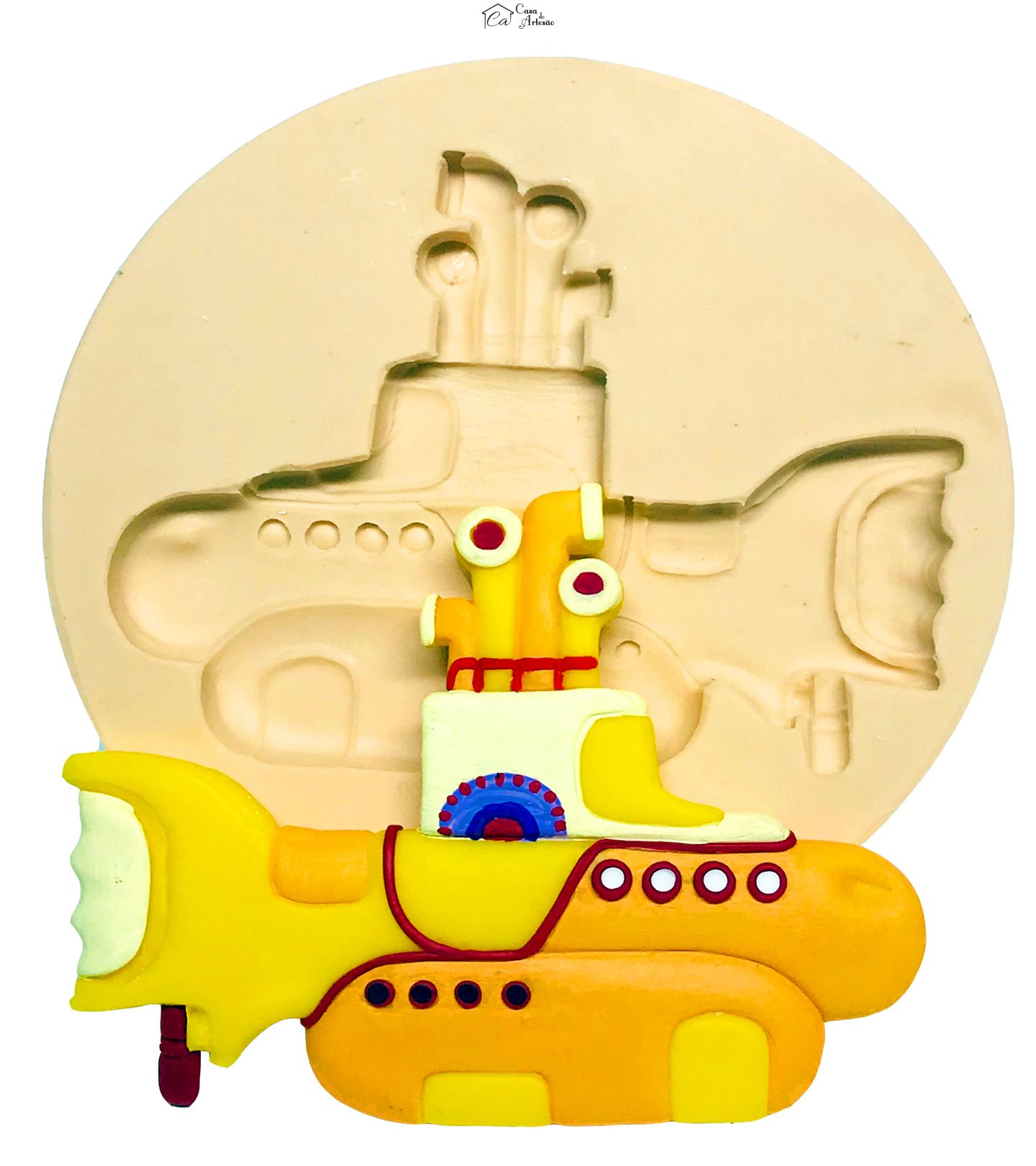 Molde de silicone - Beatles - Submarino Amarelo - Grande - P576