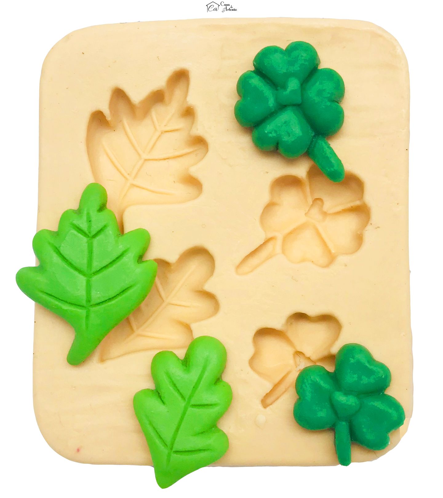 Molde de silicone - Trevo c/ Folha - P110