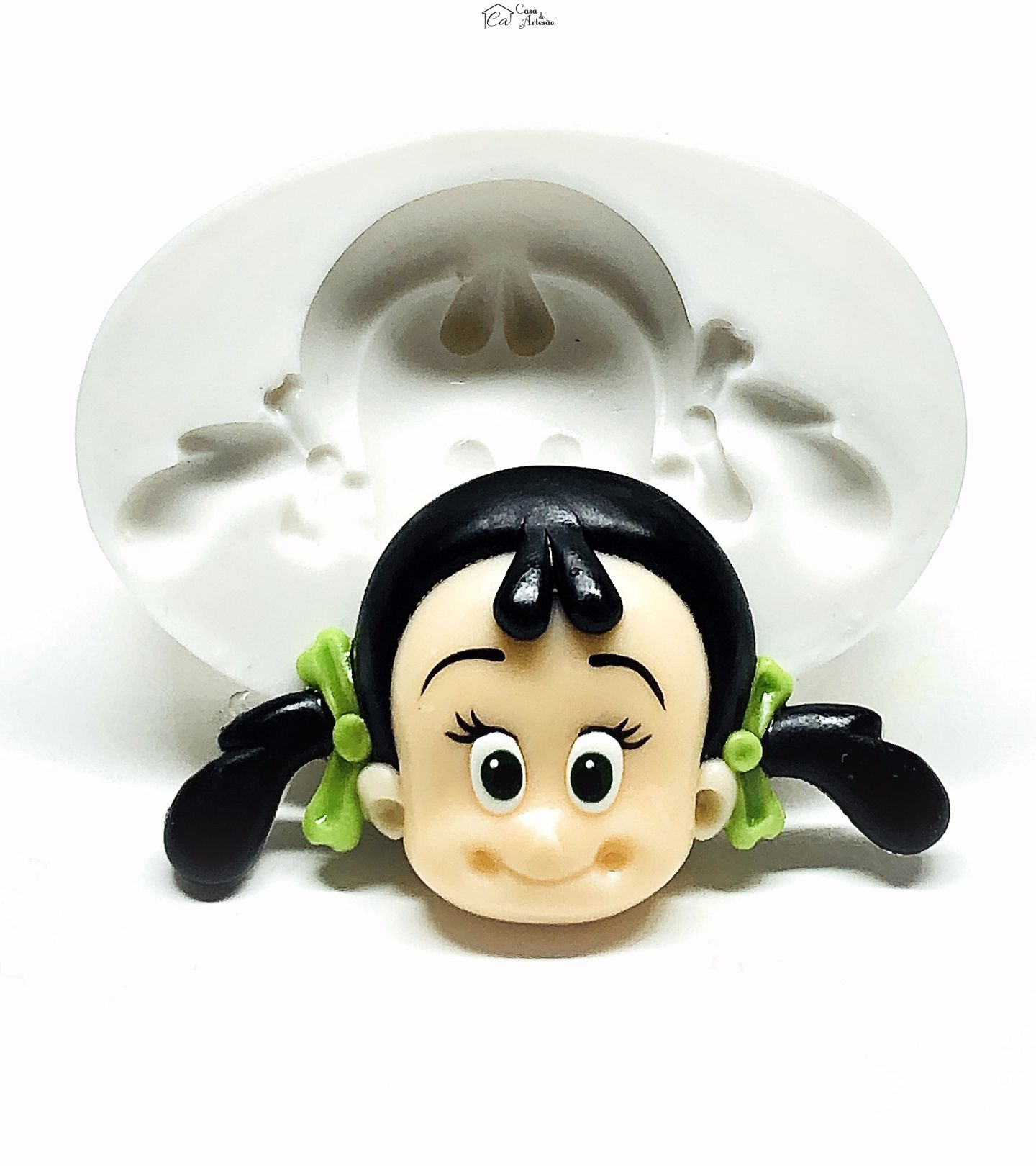 Molde de silicone - Cleo e Cuquim - Rosto Colitas - Grande - P969